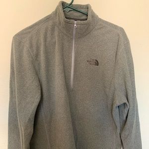 mens north face quarter zip up fleece sweater